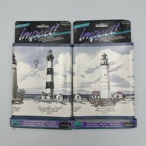 Imperial Impact Lighthouse Wallpaper Border Self Adhesive Ocean Nautical 2 Packs